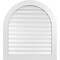 Ekena Millwork Round Top Surface Mount PVC Gable Vent: Functional, w/ 3-1/2"W x 1"P Standard Frame, 36"W x 40"H GVPRT36X4001SF - alternate 1